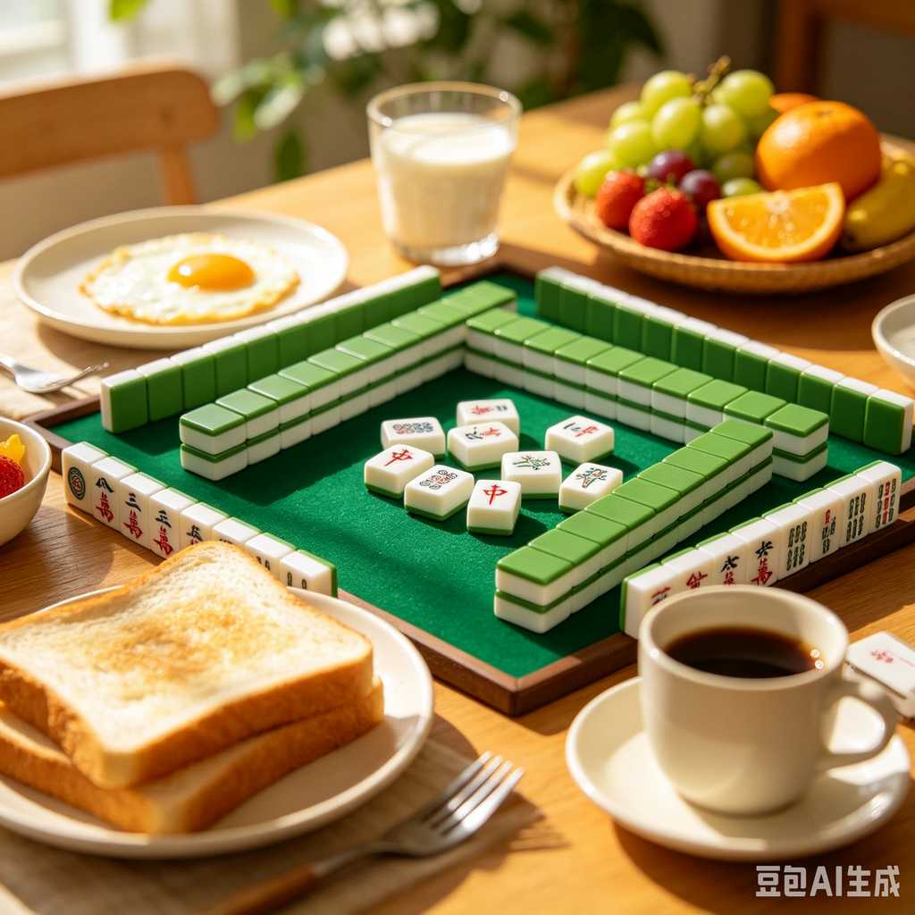 vivid color print mahjong set